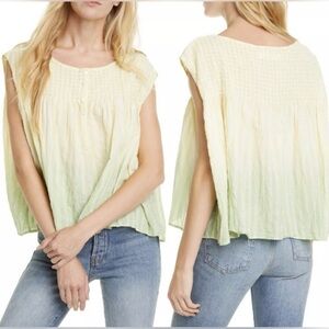 Free People Little Bit of Something Ombre Oversized Blouse